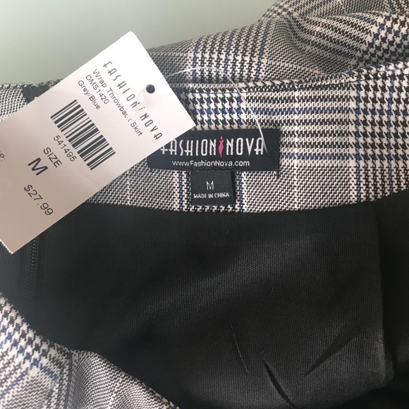 Fashion Nova Throwback Wrap Skirt Plaid Medium - Picture 4 of 8